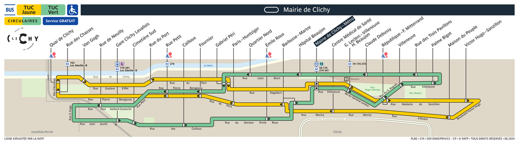 Bus line route TUC Vert